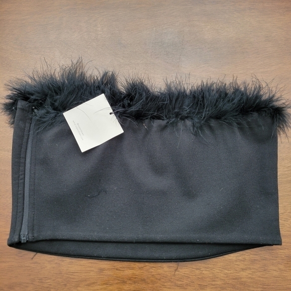 Revolve Superdown Olivia Strapless Crop Top Black S NWT - Picture 6 of 9